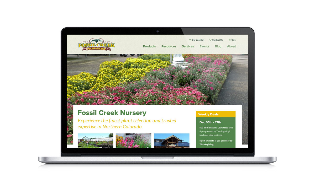 New Desktop Website Screenshot - Fossil Creek Nursery