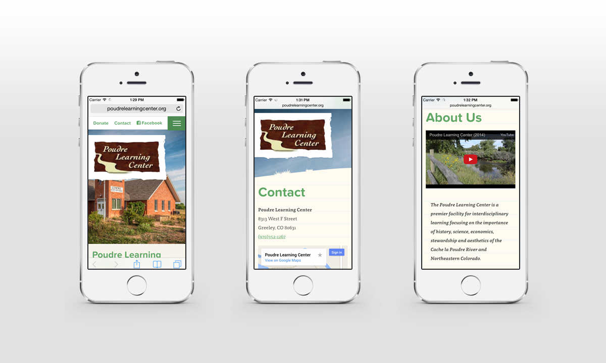 New Mobile Website Screenshots - Poudre Learning Center